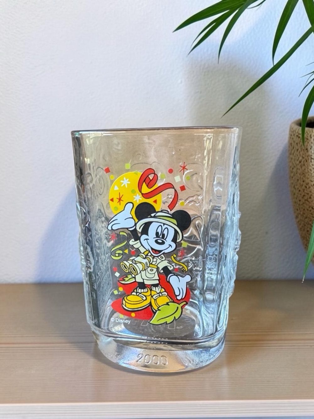 Disney 2000 Celebration Safari Mickey Mouse McDonald’s Glass Tumbler
